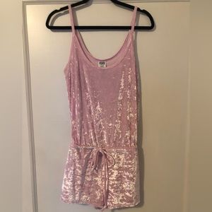 VS Pink Velvet Romper